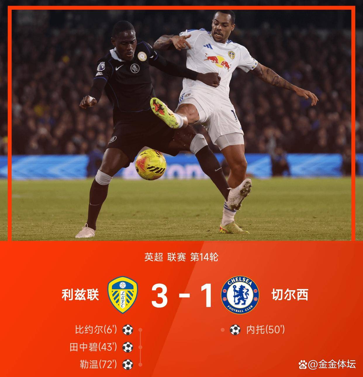 1-1！英超升班马对决，利兹联逼平最强黑马，切尔西曼联笑了的简单介绍