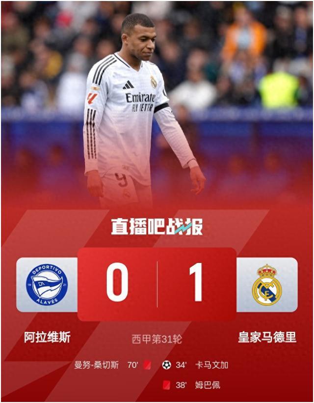 关于踢不赢新月，没有姆巴佩，皇马像支保级队的信息