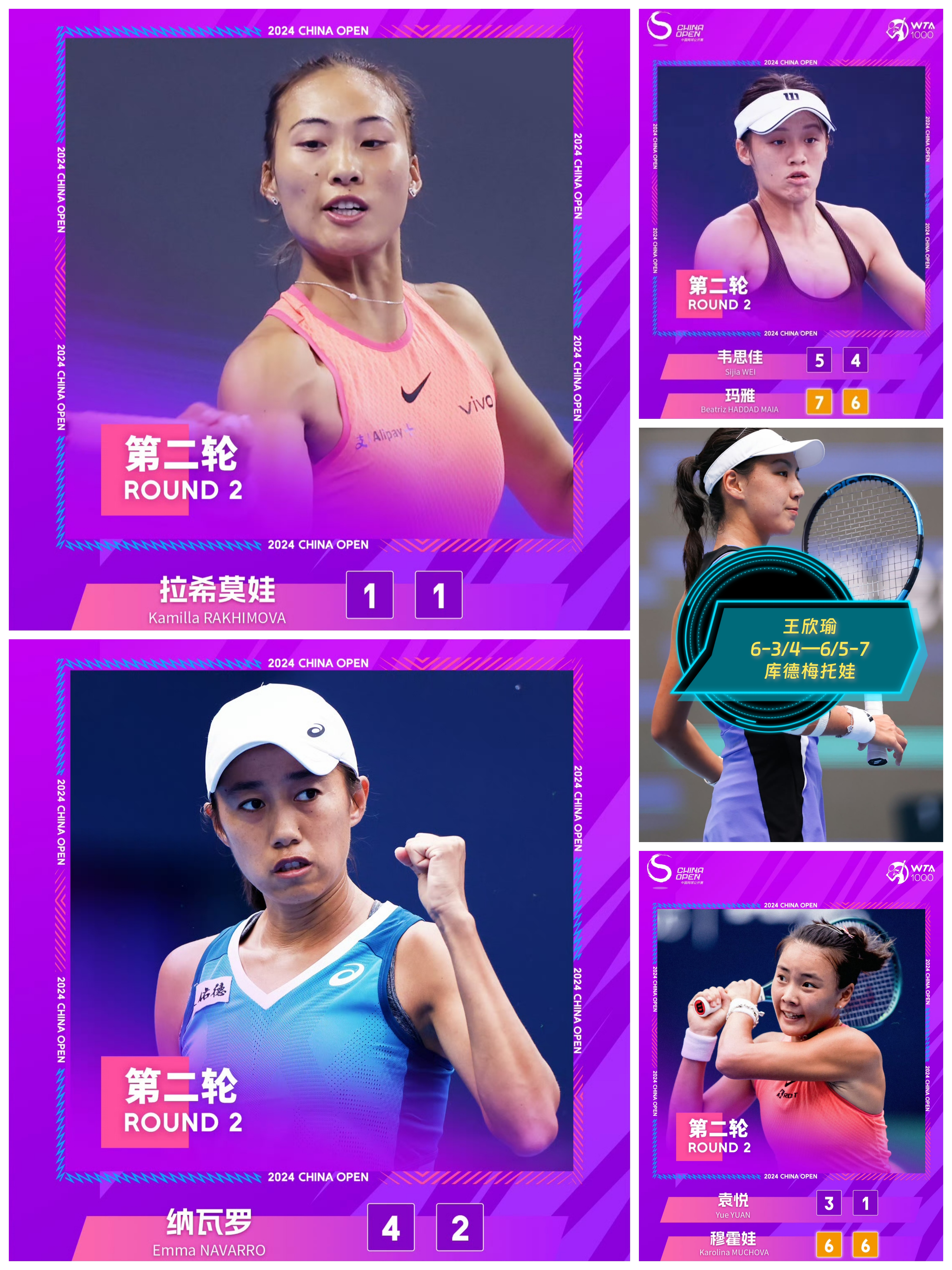 美网正赛入围名单公布：郑钦文王欣瑜领衔中国7人的简单介绍