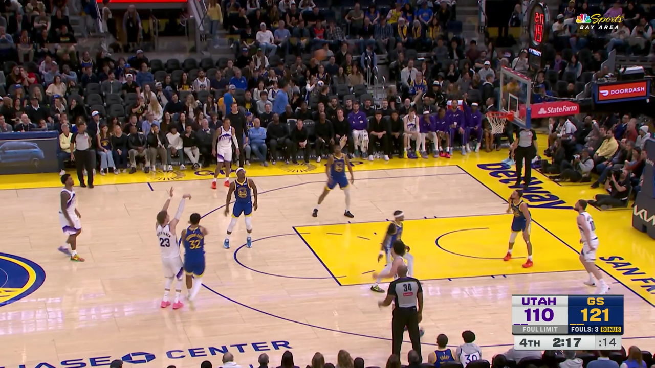 NBA-勇士VS爵士库里火力全开